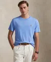 Polo Ralph Lauren Light Blue Cotton Short Sleeve T-shirt With Logo In Blue