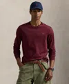Polo Ralph Lauren Slim Fit Long Sleeve Tee In Burgundy