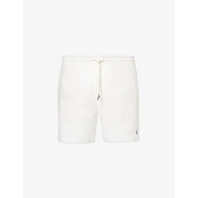 Polo Ralph Lauren Mens Deckwash White Classic-fit Mid-rise Linen Shorts