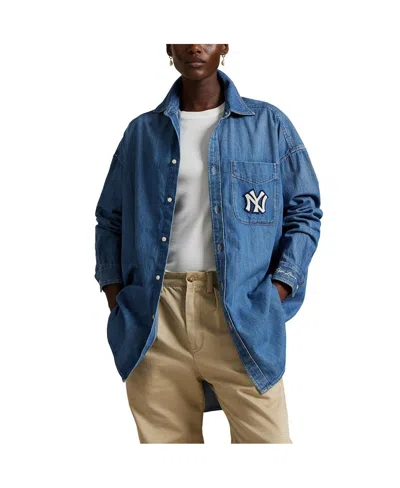 Polo Ralph Lauren Men's Denim Yankees Denim Shirt In Blue