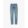 Polo Ralph Lauren Mens Dixon Stretch Parkside Brand-patch Straight-leg Regular-fit Stretch-denim Ble In Dixon Stretch