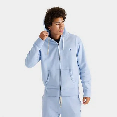 Polo Ralph Lauren Men's Double-knit Full-zip Hoodie In Blue
