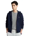 Polo Ralph Lauren Mens  Long-sleeved Double-knit Relaxed-fit Jersey Hoody In Blue