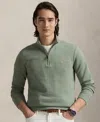 Polo Ralph Lauren Men's Double-knit Mesh Quarter-zip Pullover In Green