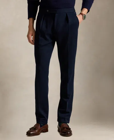 Polo Ralph Lauren Men's Double-knit Suit Trouser Pants In Blue