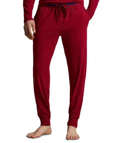 Polo Ralph Lauren Men's Drawstring Pajama Joggers In Eaton Red,fall Royal Logo  Polo Player