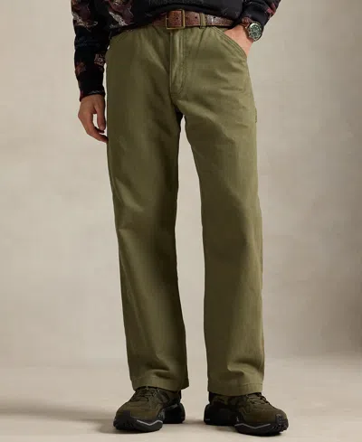 Polo Ralph Lauren Straight-leg Cotton-canvas Trousers In Gray