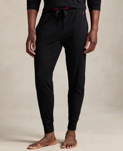 Polo Ralph Lauren Men's Embroidered Pajama Joggers In Black