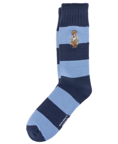 POLO RALPH LAUREN MEN'S EMBROIDERED RUGBY BEAR SOCKS