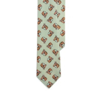 Polo Ralph Lauren Men's Equestrian Linen Tie In Metallic