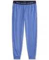Polo Ralph Lauren Men's Exposed Waistband Jogger Pajama Pants In Harbor Island Blue,cruise Navy Pp