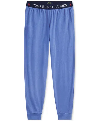 Polo Ralph Lauren Men's Exposed Waistband Jogger Pajama Pants In Harbor Island Blue,cruise Navy Pp