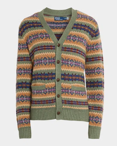Polo Ralph Lauren Men's Fair Isle Cotton-blend Cardigan In Multi