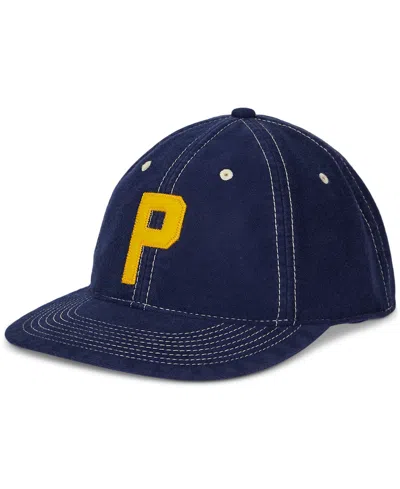 Polo Ralph Lauren Men's Felt-patch Chamois Ball Cap In Blue