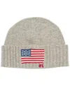 Polo Ralph Lauren Flag Wool Blend Beanie In Gray