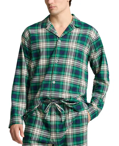 Polo Ralph Lauren Men's Flannel Pajama Shirt In Green