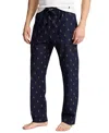 Polo Ralph Lauren Men's Polo Player Pajama Pants In Cruise Navy,gold Bugle All Over Polo Pla