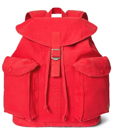 Polo Ralph Lauren Men's Flap-top Canvas Backpack In Red