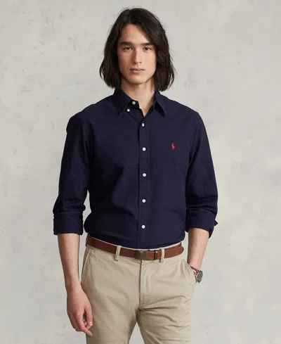 Polo Ralph Lauren Men's Garment-dyed Oxford Shirt In Blue