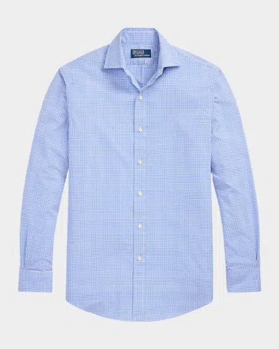 Polo Ralph Lauren Men's Glen Plaid Poplin Sport Shirt In Bluewhite