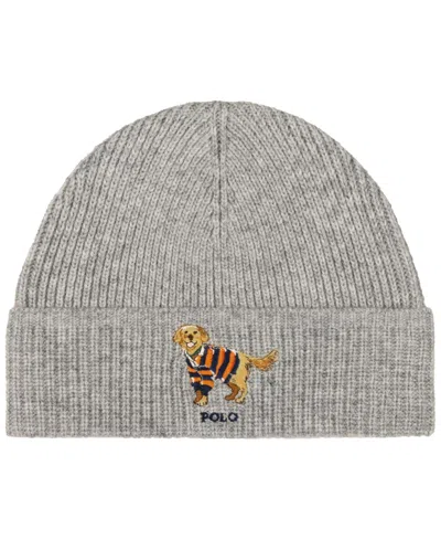 Polo Ralph Lauren Golden Retriever Beanie In Gray