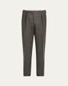 Polo Ralph Lauren Men's Gregory Pleated Flannel Pants In Grey Htr