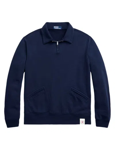 Polo Ralph Lauren Men's Half-zip Fleece Long-sleeve Polo Sweatshirt In Cruise Navy