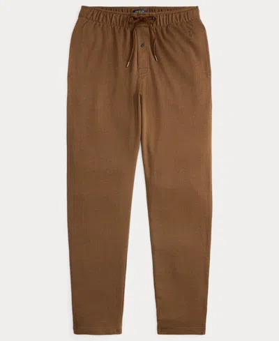 Polo Ralph Lauren Men's Herringbone Drawstring Pajama Pants In Brown