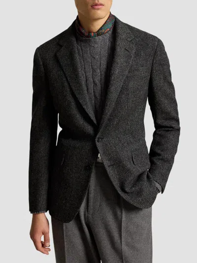 Polo Ralph Lauren Tailored Fit Herringbone Sport Coat In Gray