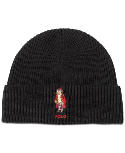 Polo Ralph Lauren Men's Holiday Bear Beanie In Polo Black