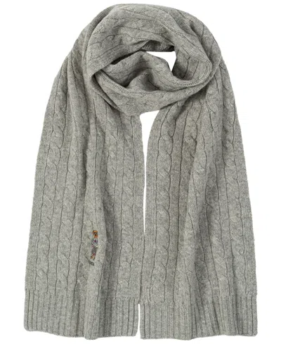 Polo Ralph Lauren Men's Holiday Bear Cable Scarf In Andover Heather