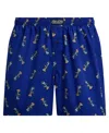 Polo Ralph Lauren Woven Boxer With Bear Print In Blue