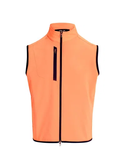 Polo Ralph Lauren Men's Hybrid Mockneck Vest In Orange