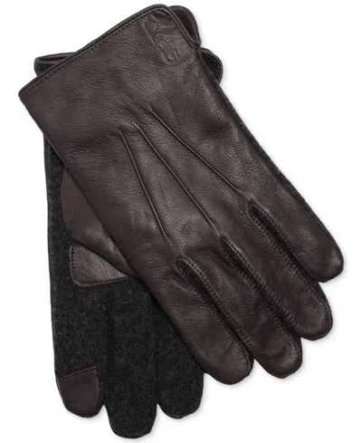 Polo Ralph Lauren Men's Nappa Hybrid Touch Glove In Dark Brown