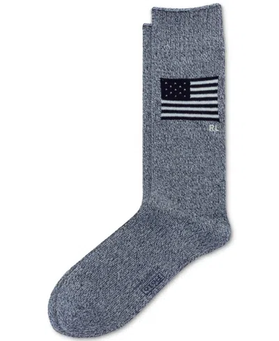 Polo Ralph Lauren Men's Indigo Yarn Dye Flag Boot Socks