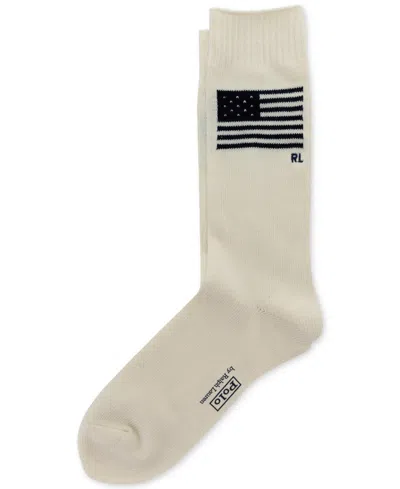 Polo Ralph Lauren Men's Indigo Yarn Dye Flag Boot Socks