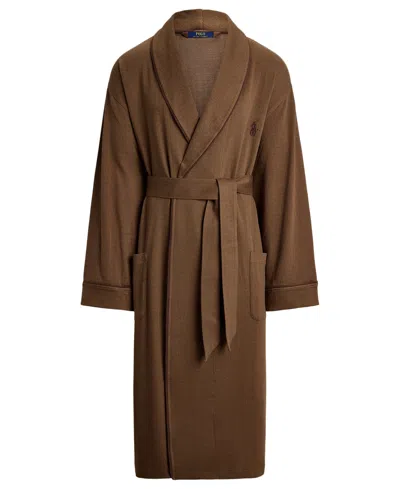 Polo Ralph Lauren Men's Jacquard-knit Herringbone Robe In Brown
