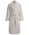 Polo Ralph Lauren Men's Jacquard-knit Herringbone Robe In Gray