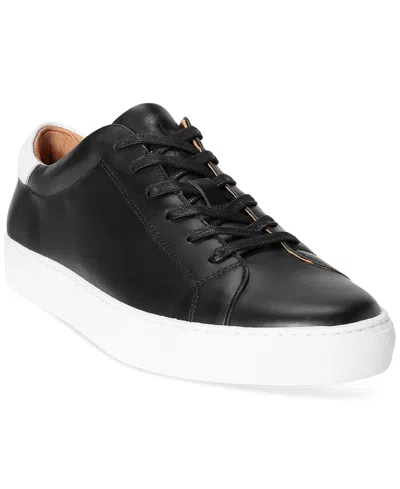 Polo Ralph Lauren Men's Jermain Ii Leather Sneakers In Black