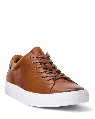 Polo Ralph Lauren Men's Jermain Leather Sneakers In Pale Russet