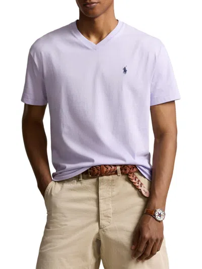 Polo Ralph Lauren Men's Jersey Crewneck T-shirt In Flower Purple