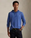 Polo Ralph Lauren Long Sleeve Cotton Jersey Hooded T-shirt In Blue