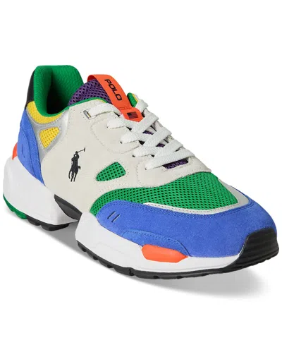 Polo Ralph Lauren Men's Jogger Lace-up Sneakers In Multi Colorblock