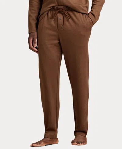 Polo Ralph Lauren Men's Knit Herringbone Drawstring Pajama Pants In Brown