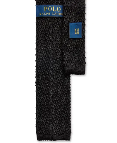 Polo Ralph Lauren Men's Knit Silk Tie In Black