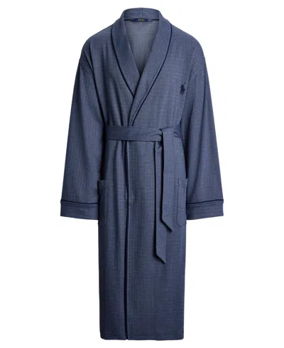 Polo Ralph Lauren Men's Knit Sleepwear Robe In Blue