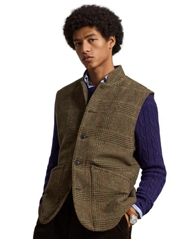 Polo Ralph Lauren Men's Langdon Plaid-tweed Wool Vest In Heritage Loden Russel Plaid