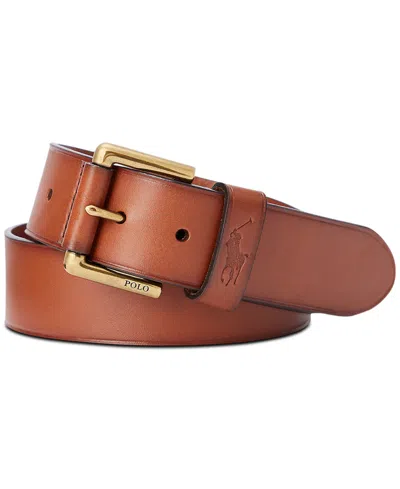 Polo Ralph Lauren Men's Leather Dress Belt In Tan
