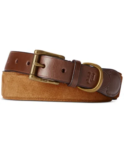 Polo Ralph Lauren Men's Leather-trim Suede Belt In Brown