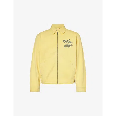 Polo Ralph Lauren Mens Lemon Crush Vintage-logo Cotton Windbreaker Jacket